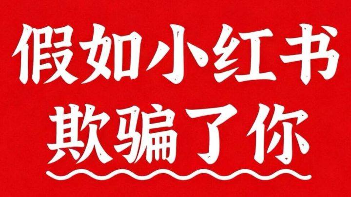 假如小红书欺骗了你，