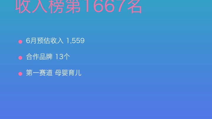小红书MCN收入榜第1667名：石家庄市庄连庄文化传播有限公司的母婴育儿商业化画像